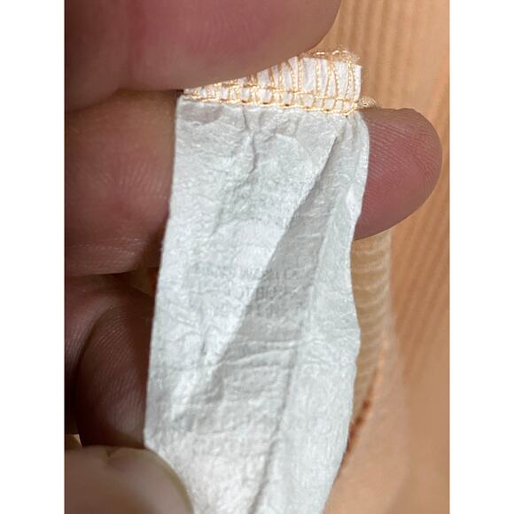 Set The Stage Tie Front Top Shirt Womens L Ribbed Boho Y2K Coastal Casual Hippie - Picture 6 of 6